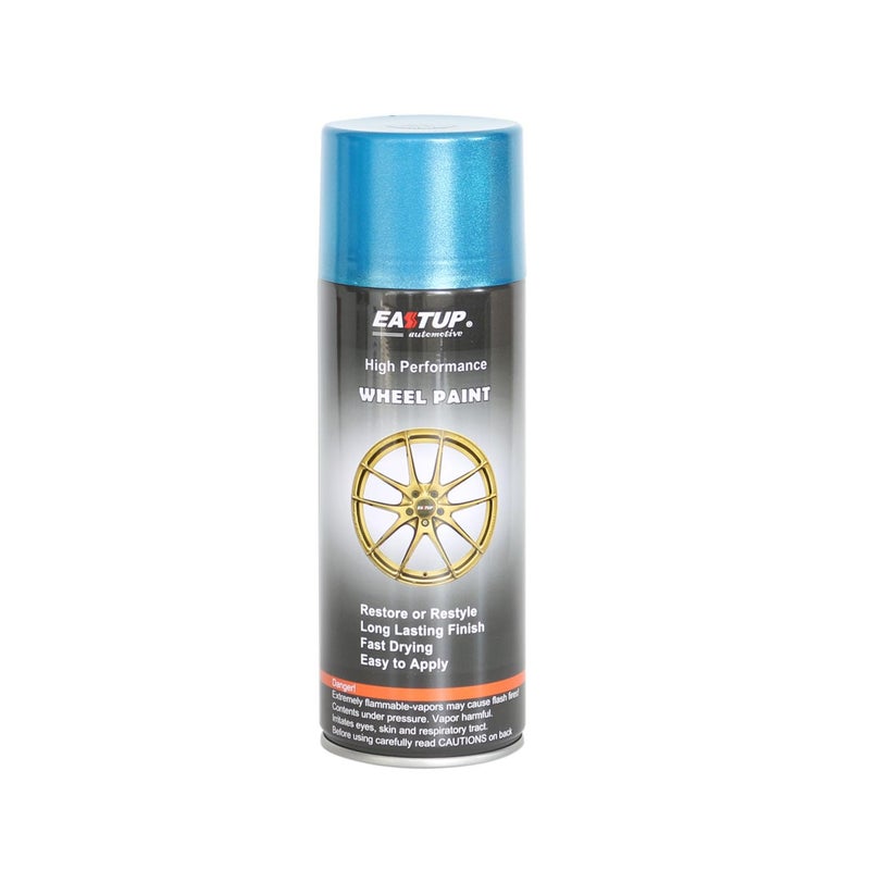 EASTUP Premium Metallic Acrylic Enamel Wheel Paint Flash Medium Blue - Brilliant Finish, High Durability, Fade-resistant, Quick Drying Rim Coating Spray Paint. - Image 1